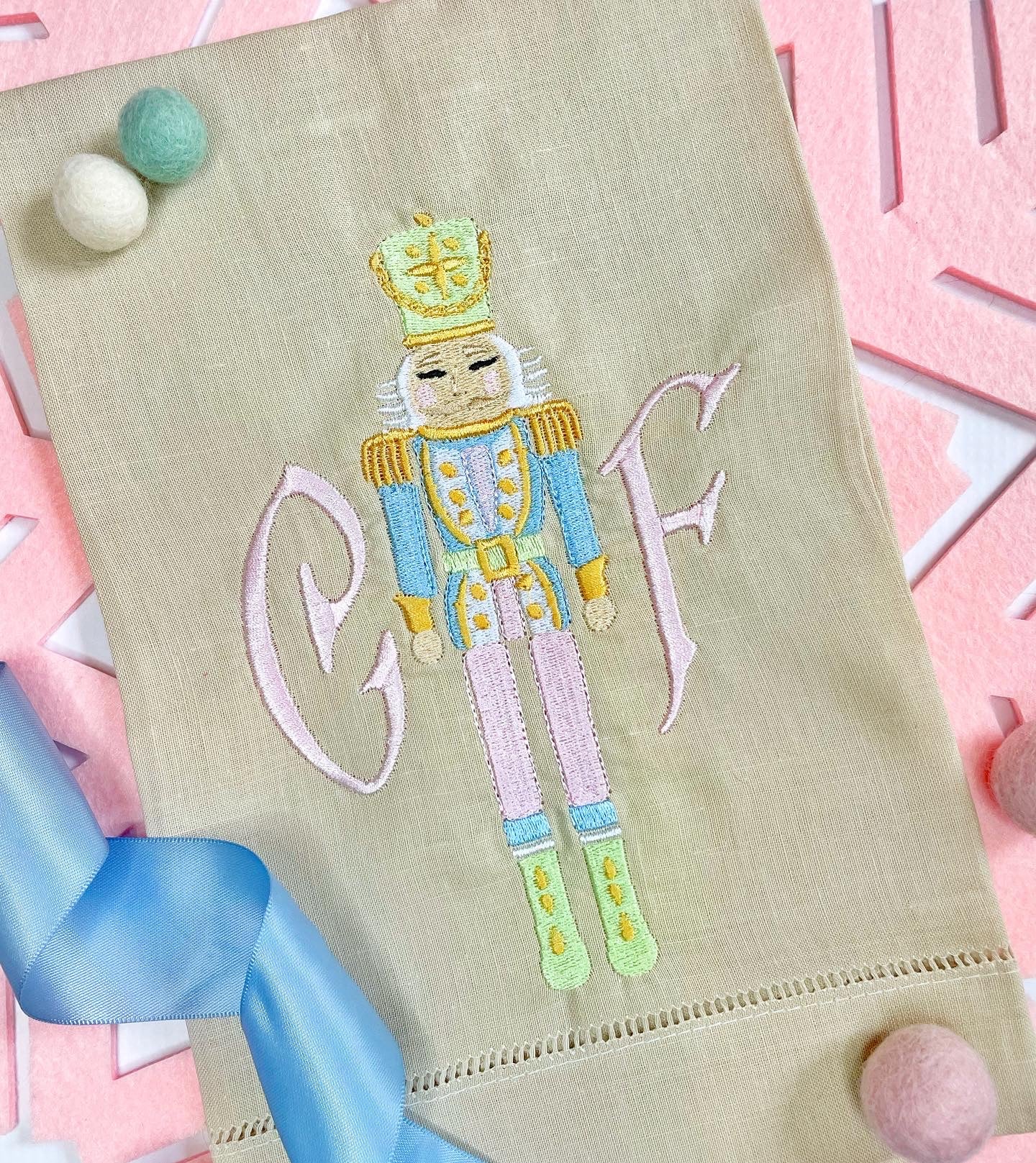 Nutcracker Hem Stitched Linen Towels