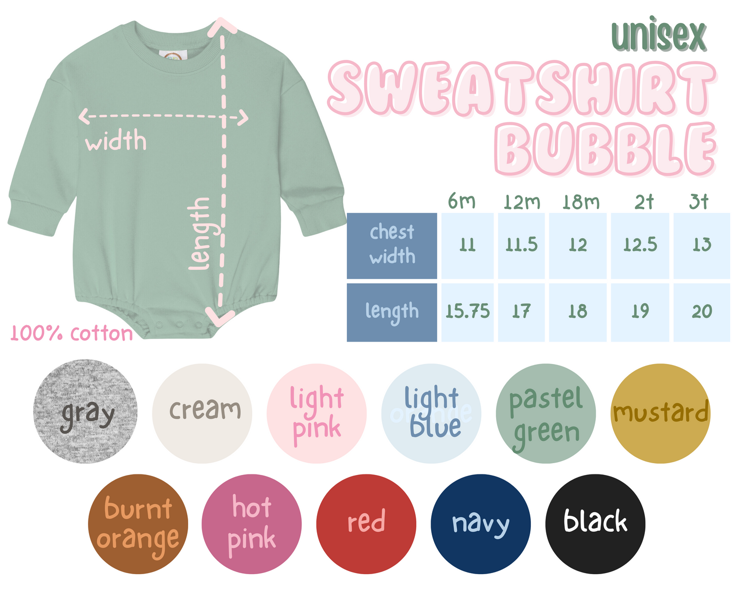 Hand Drawn Custom Felt Name Unisex SWEATSHIRT BUBBLE