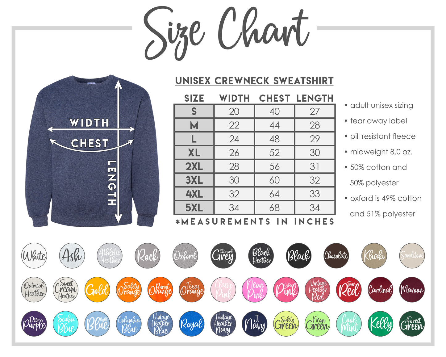 Adult Felt Name Sweatshirts