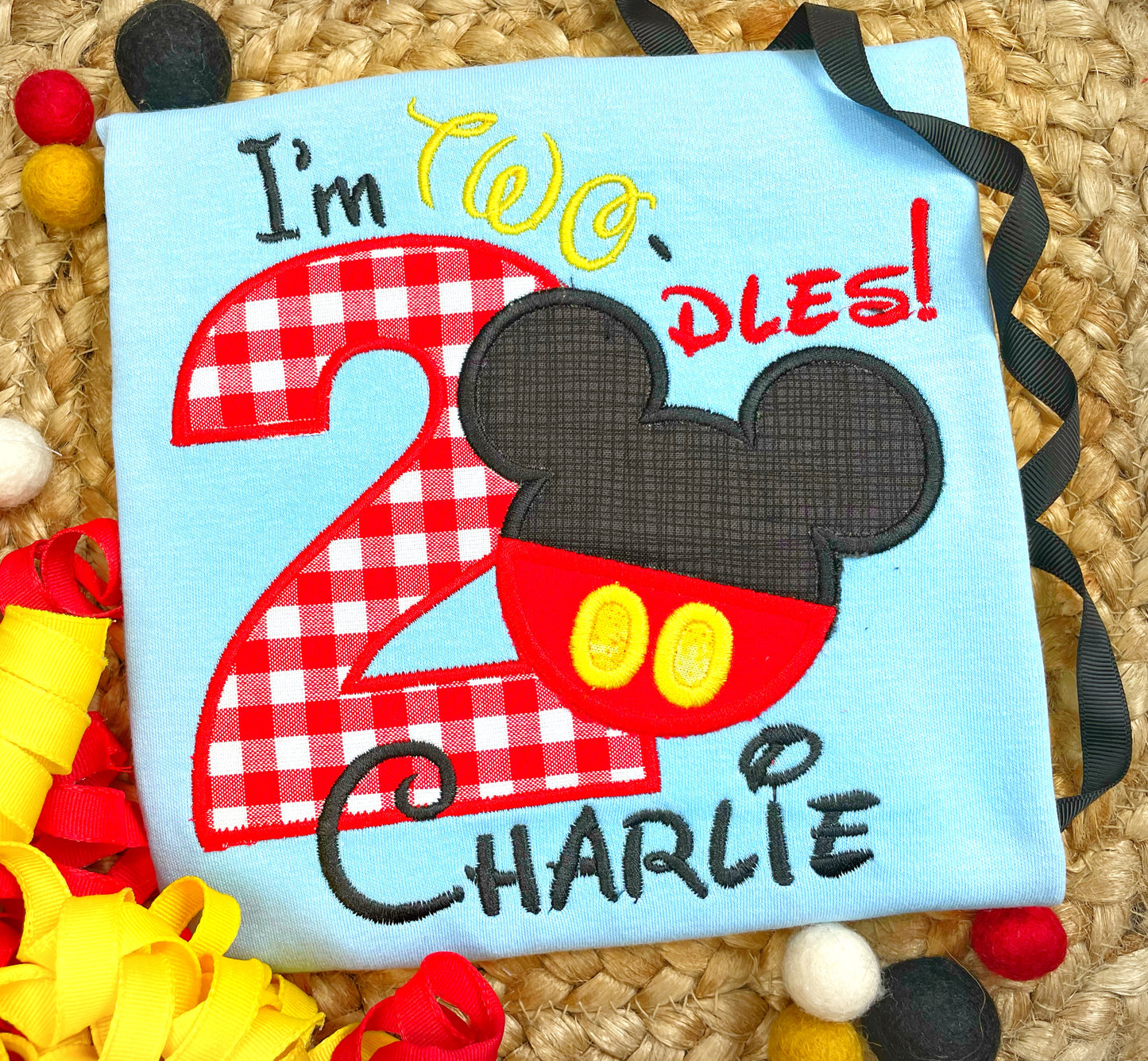 TWO year old Mouse Birthday Design