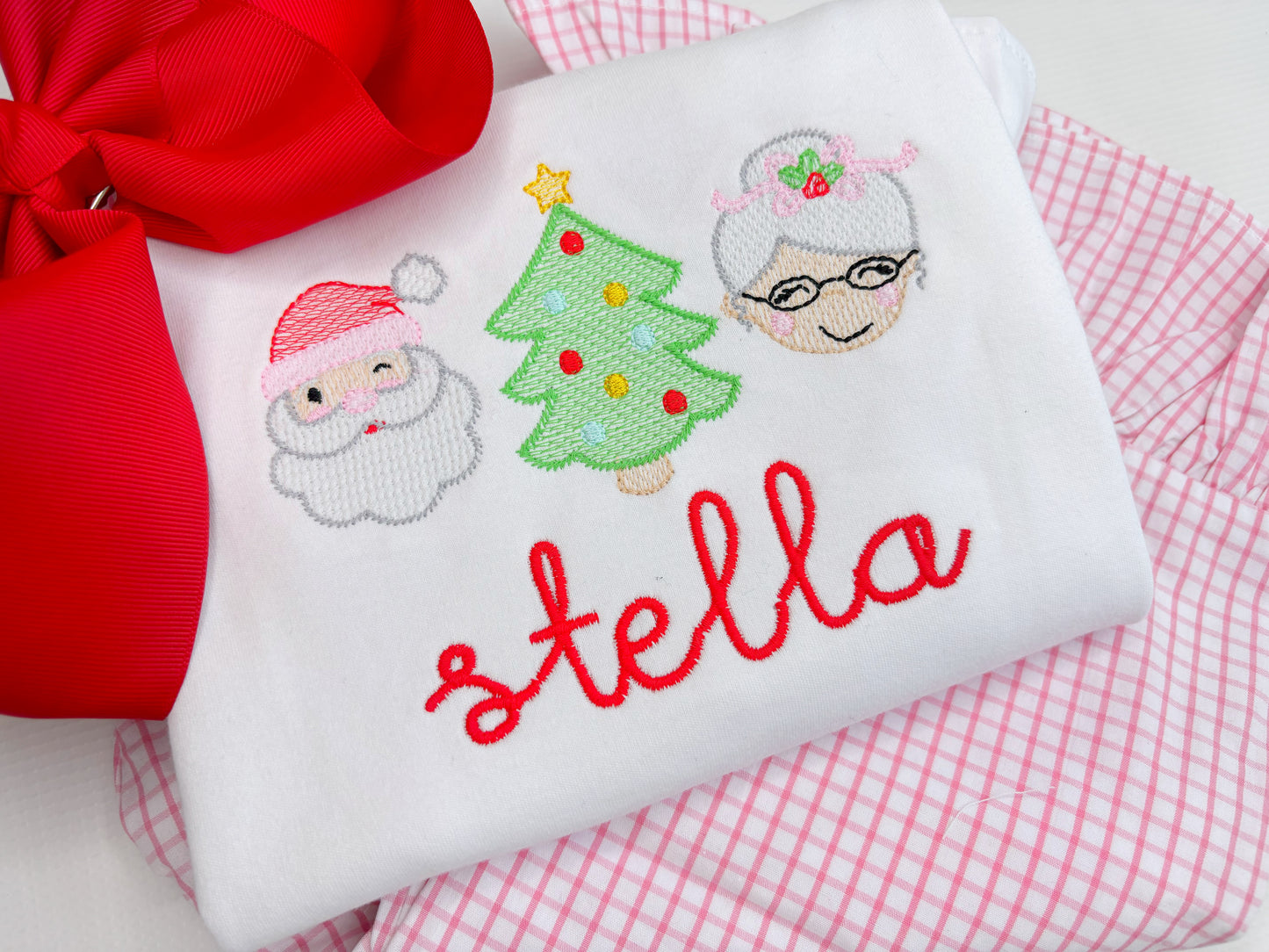 Santa, Ms Claus and Tree Trio Design