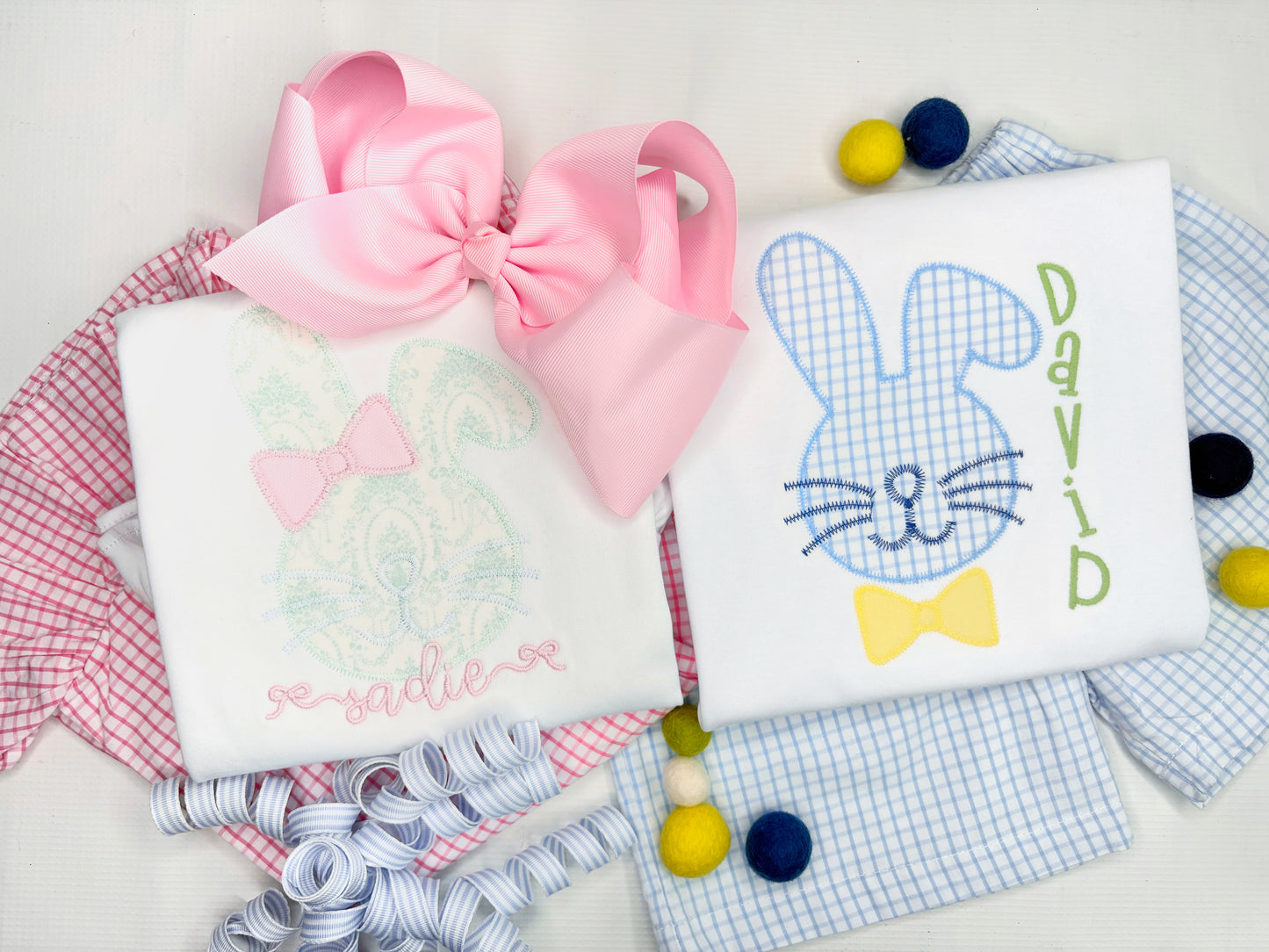 Boy's Blue Gingham Bunny
