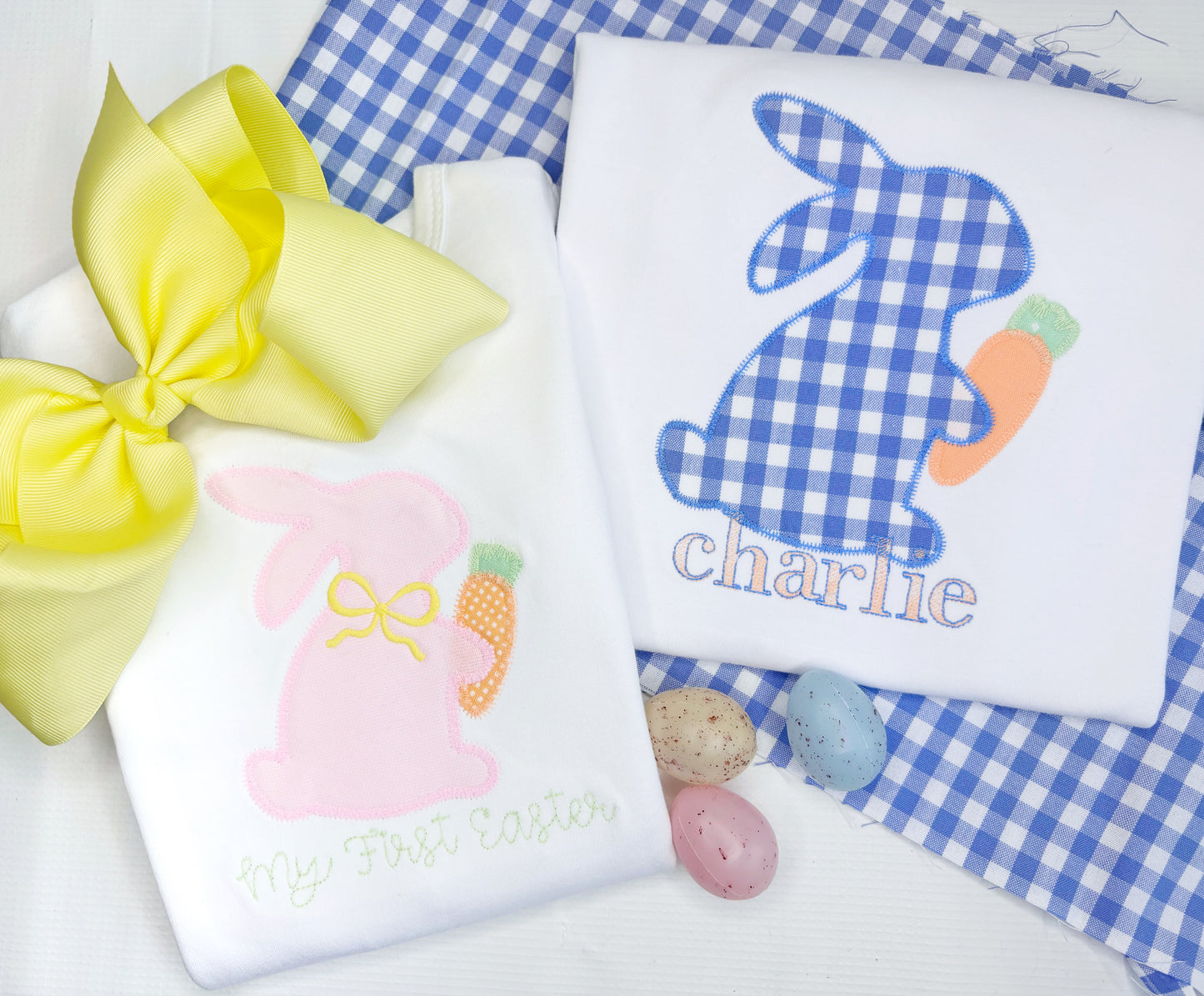Rabbit and Carrot Silhouette Design