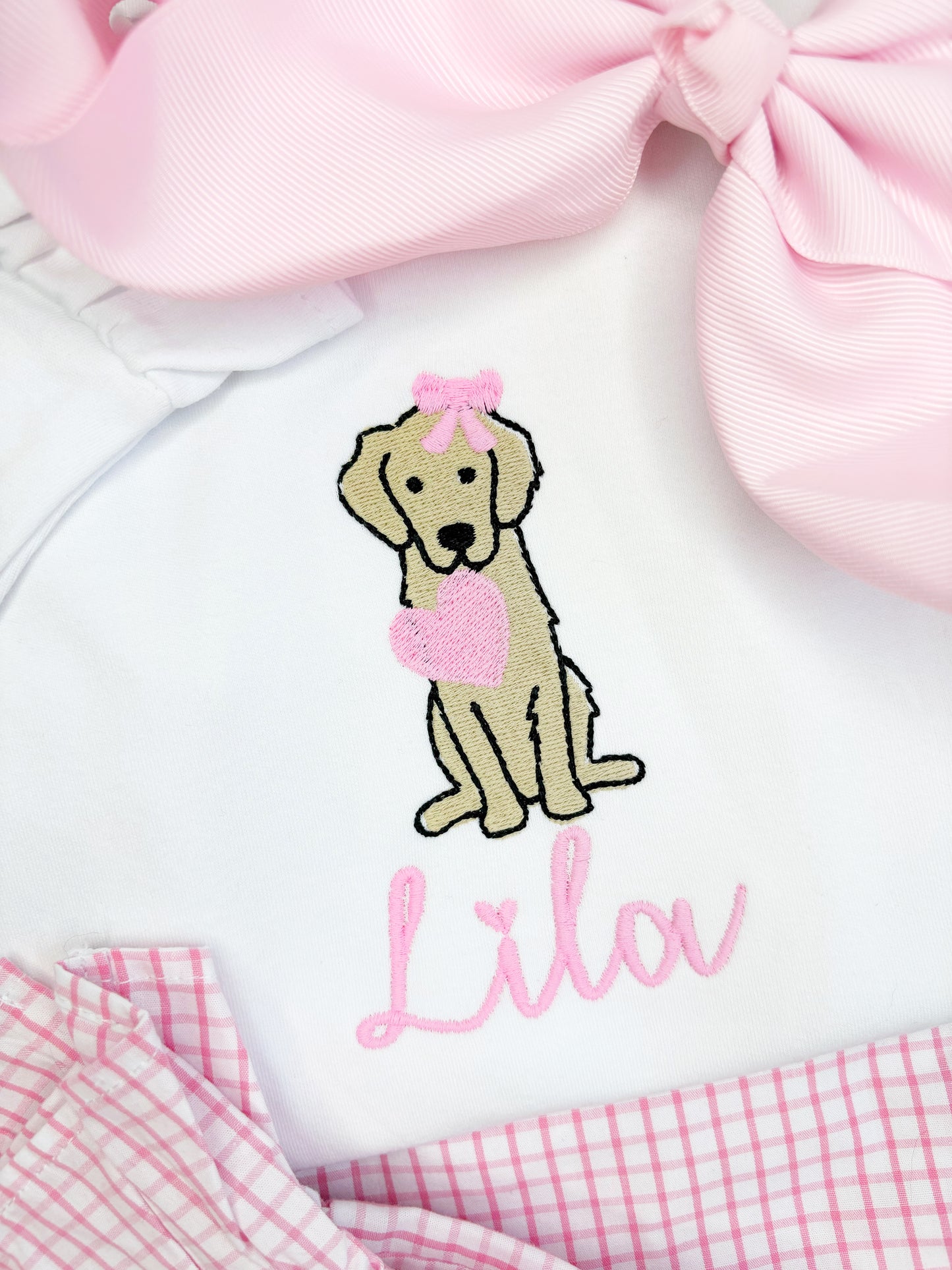 Golden Pup and Heart Design