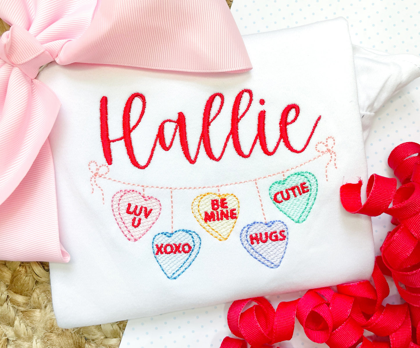 Girl's Hanging Hearts Design