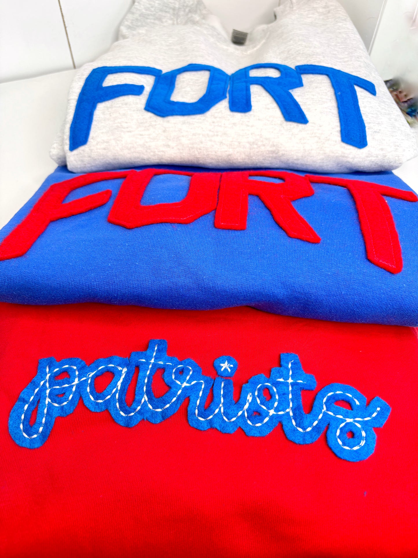 Local Team Felt Sweatshirts