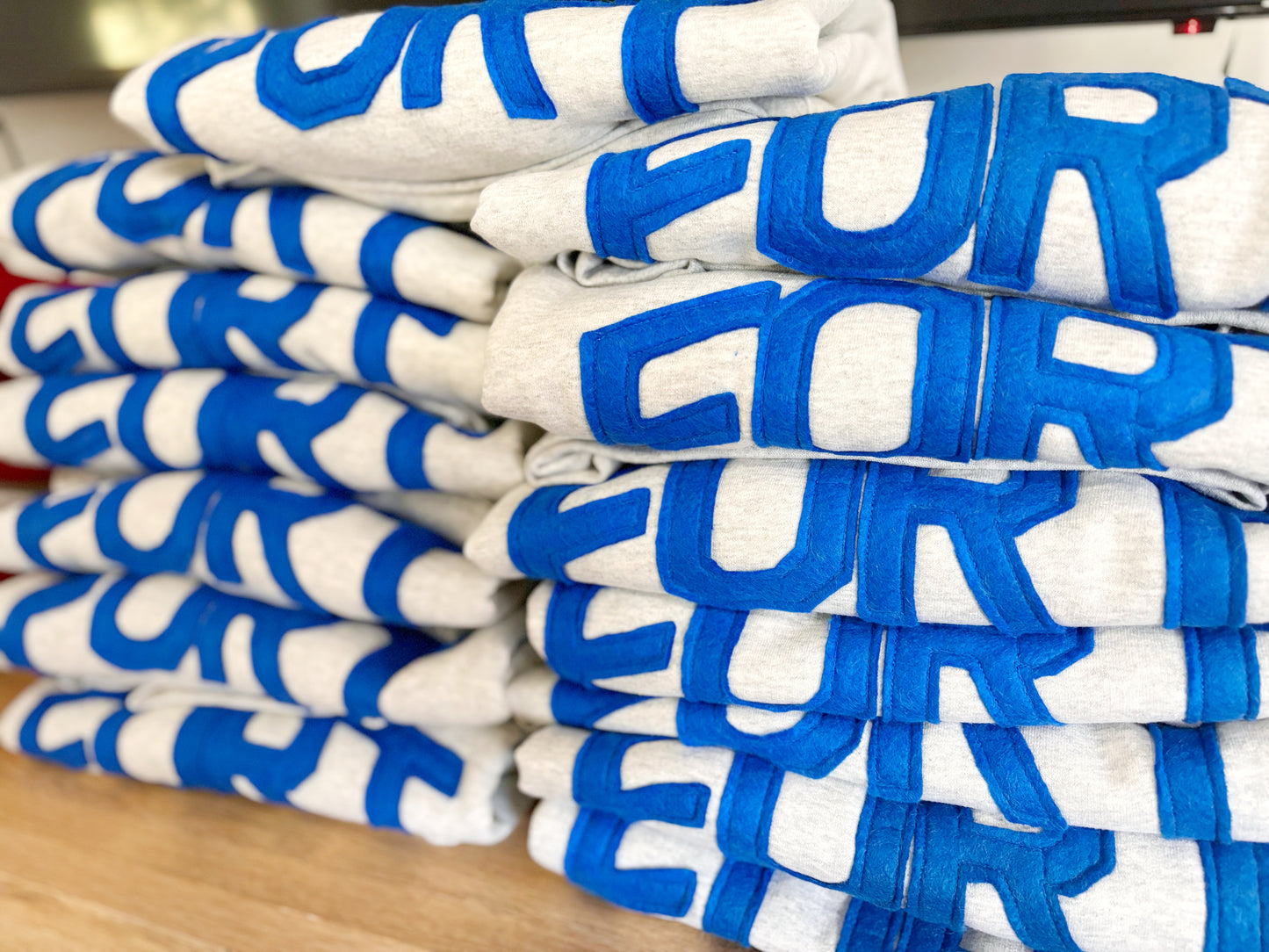 Local Team Felt Sweatshirts