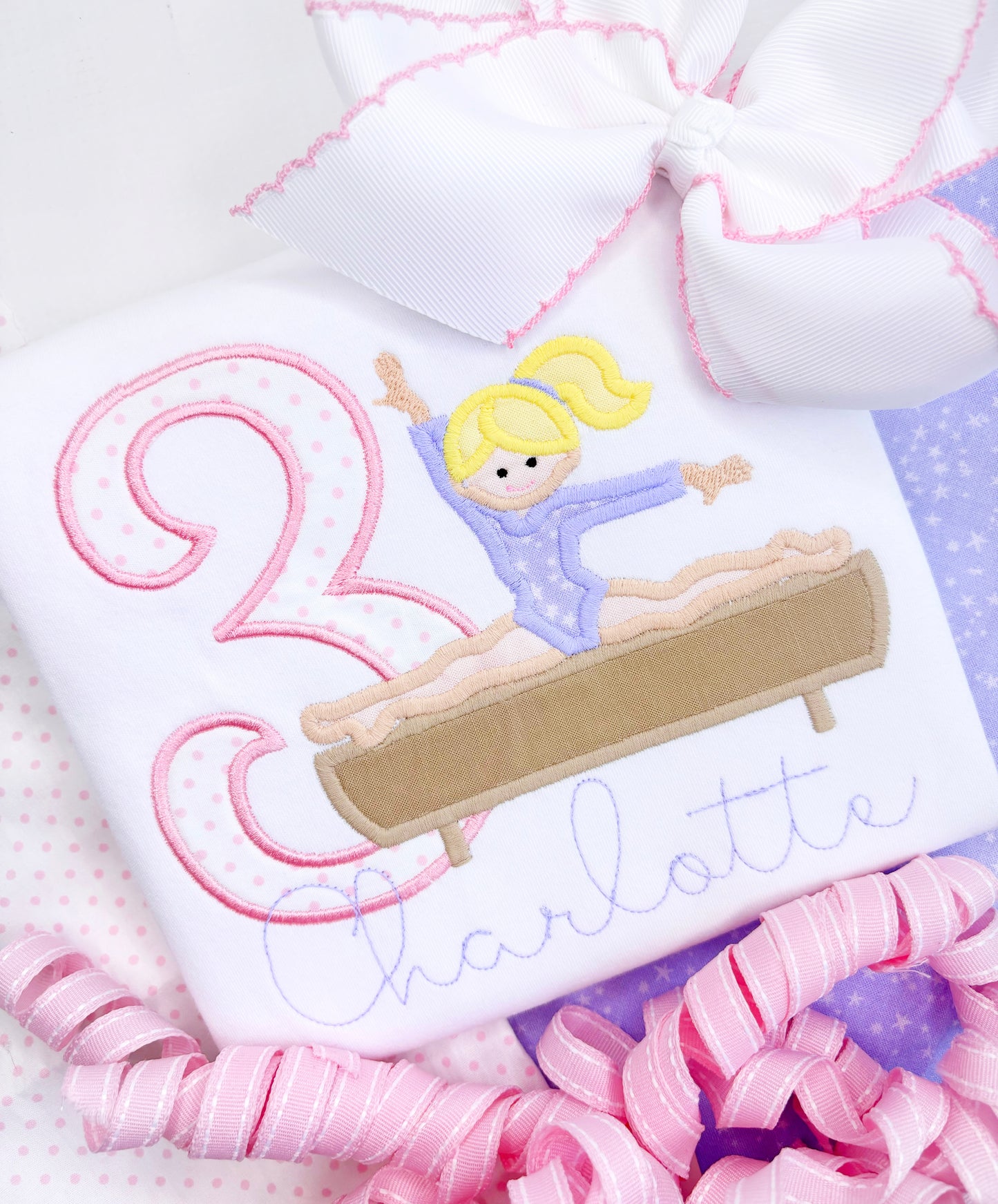 Gymnastics Girl Birthday Design