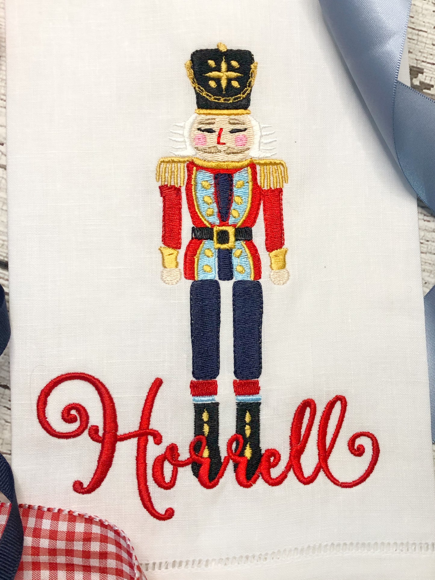 Nutcracker Hem Stitched Linen Towels