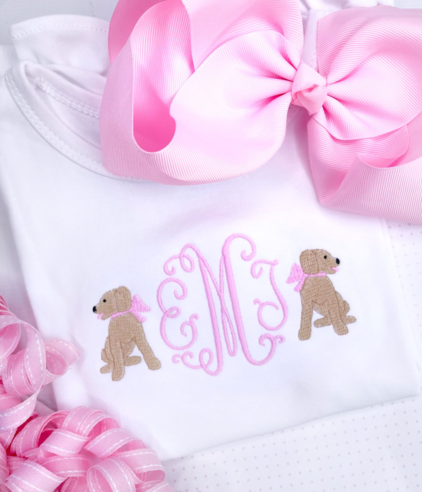 Puppy Girl Monogram Design