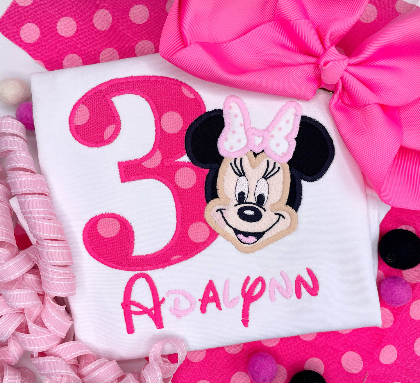 Sweet Mouse Girl Face Birthday Design