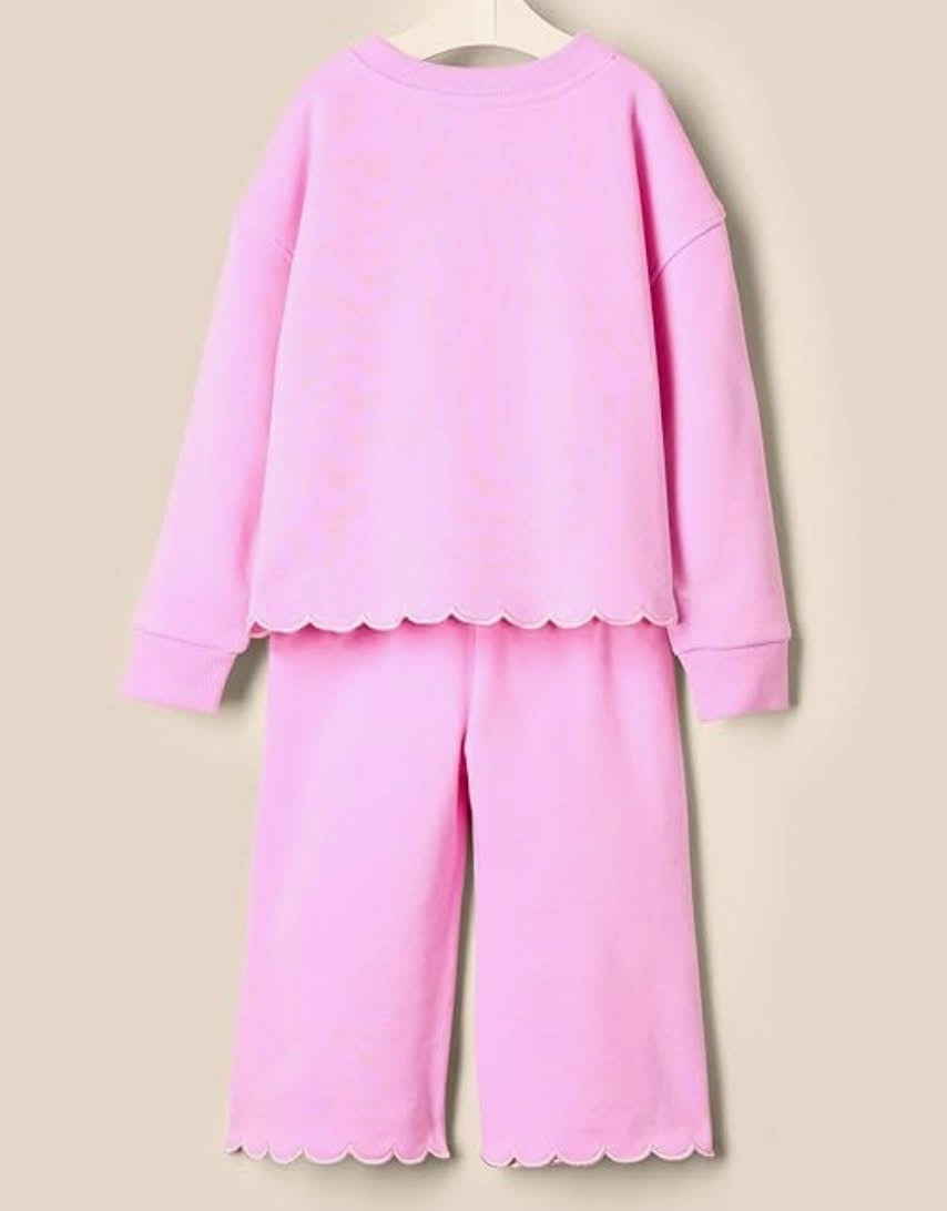 Girl's Scalloped Jogging Set