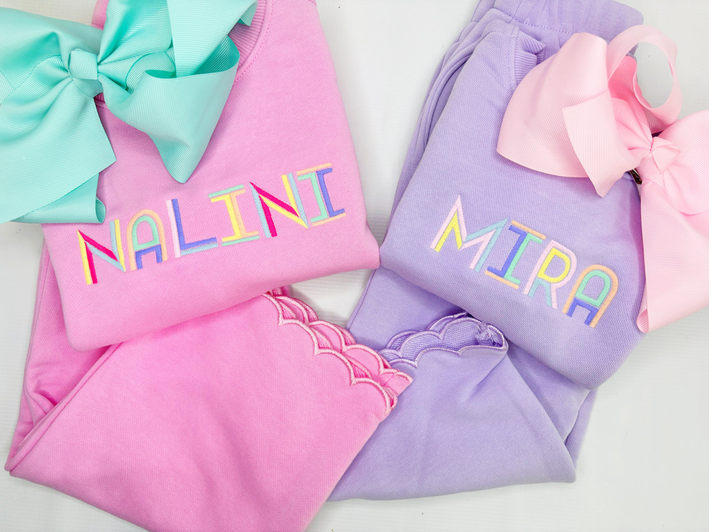 Girl's Scalloped Jogging Set