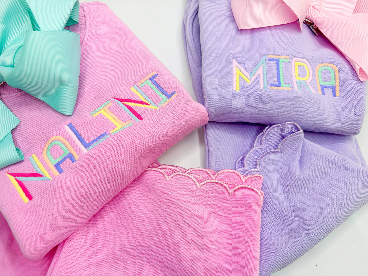 Girl's Scalloped Jogging Set