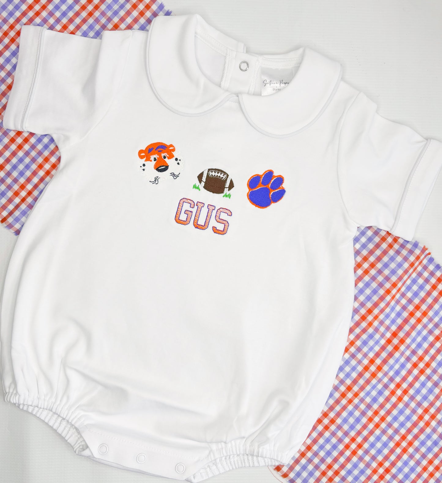 Purple/Orange Tiger Trio Design