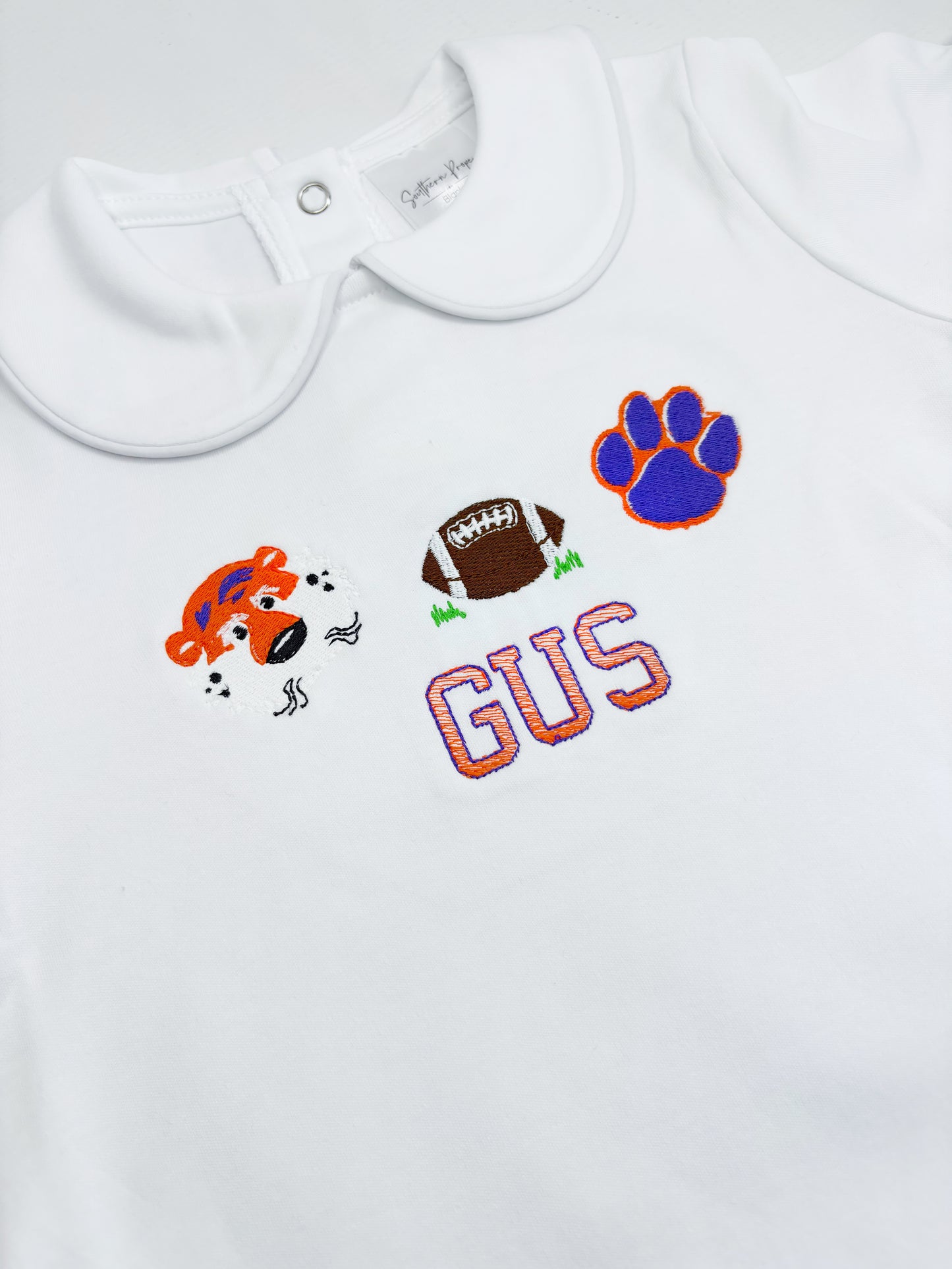 Purple/Orange Tiger Trio Design