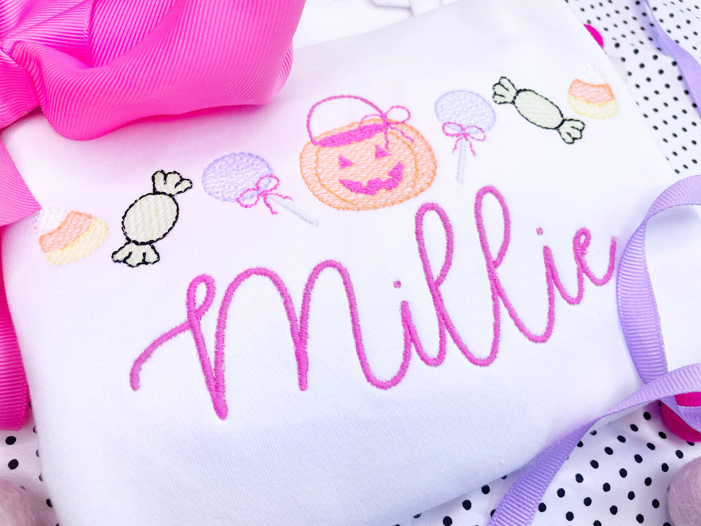 Hot Pink Themed Halloween Candy Design