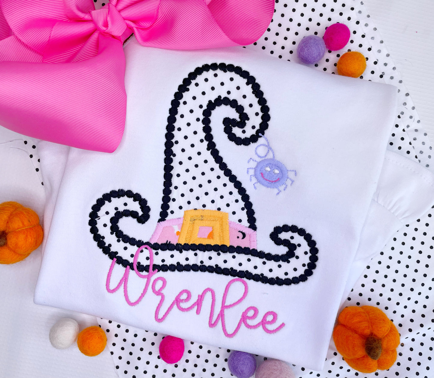 Dotted Witch Hat Halloween Design