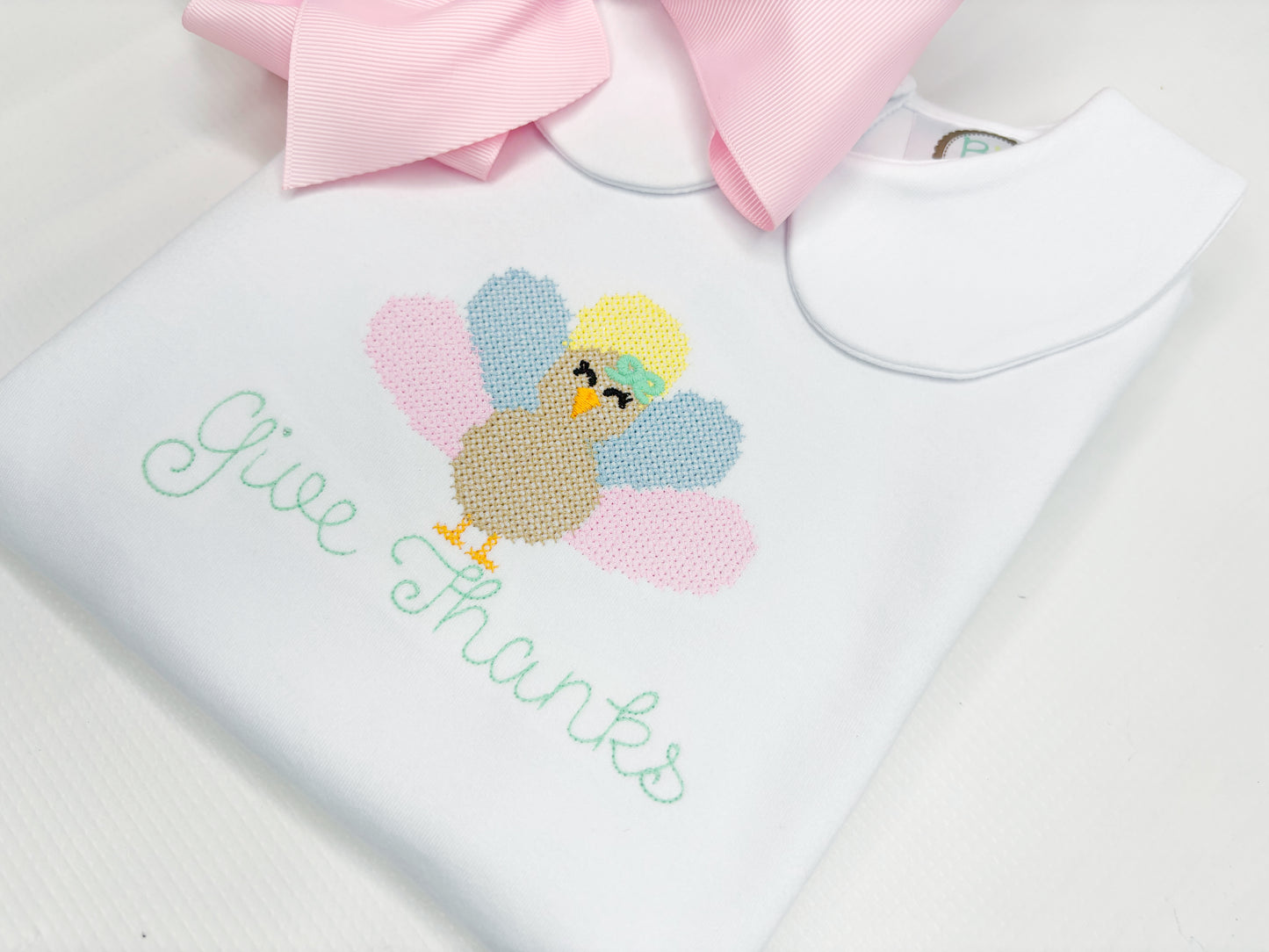 Cross Stitched Turkey Design- Girl Version