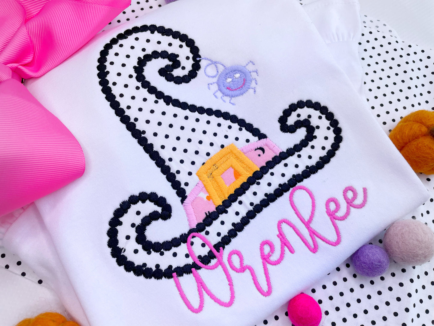Dotted Witch Hat Halloween Design