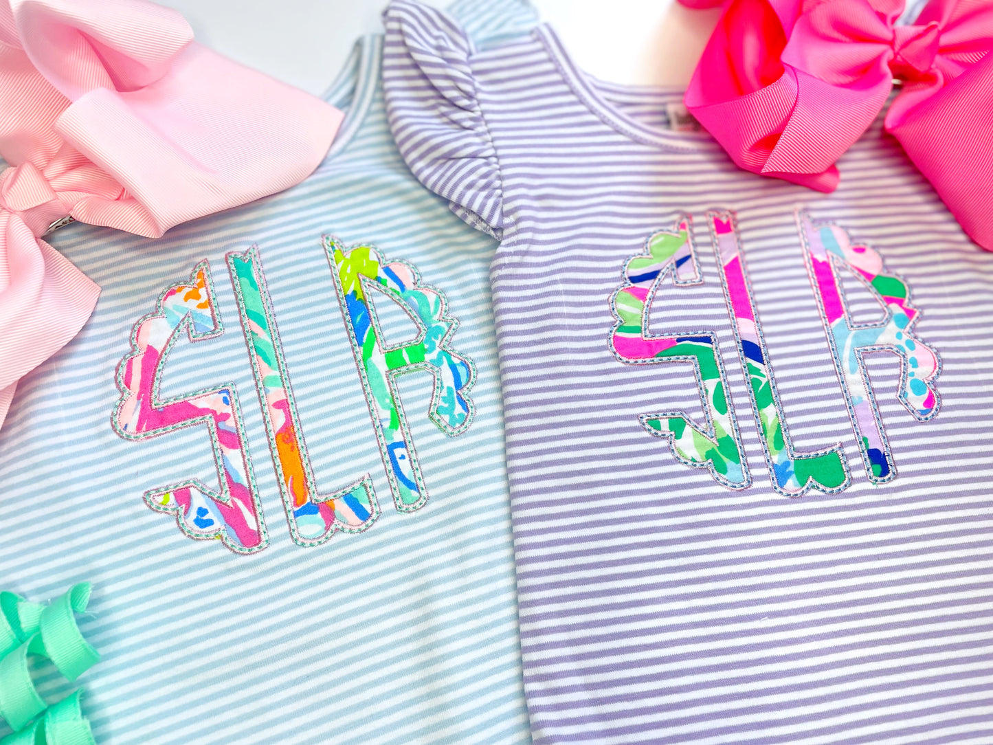 Lilly P Monogram Angel Sleeve Bubbles