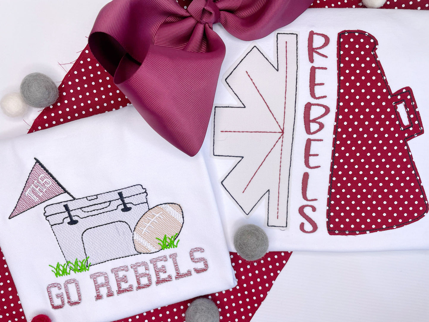 Megaphone & Pom Pon Design-done in any colors!