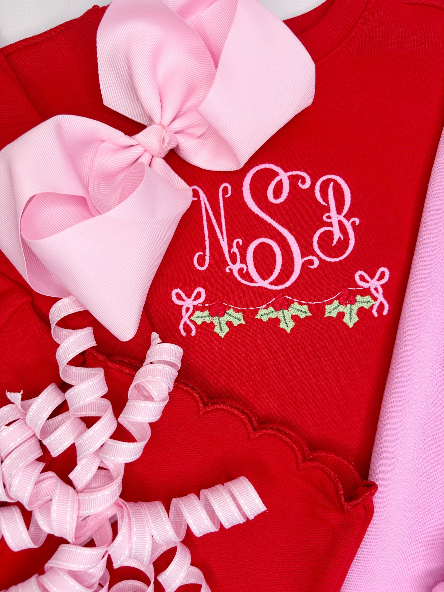 Custom Christmas Scallop Jogging Set