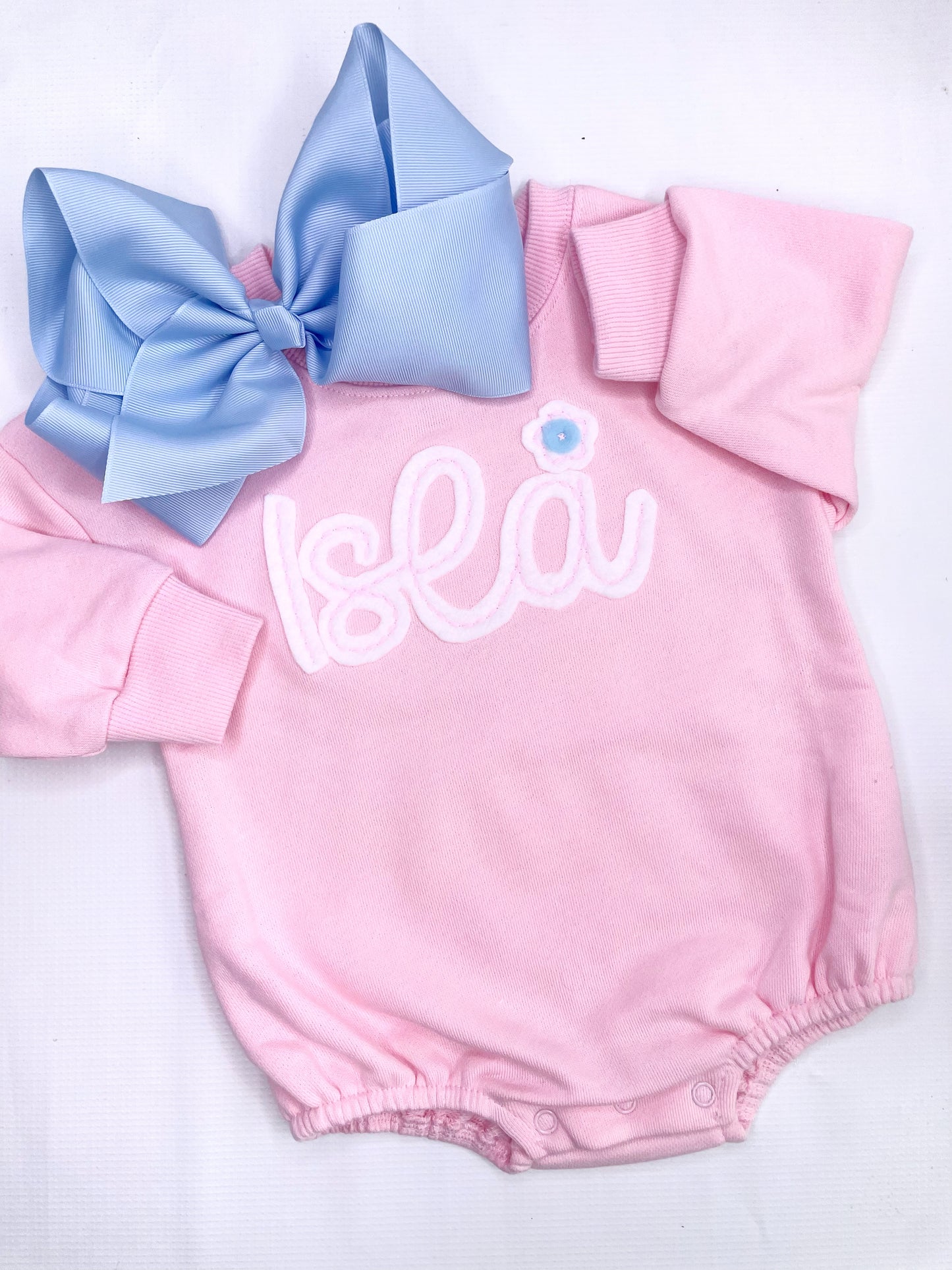 Hand Drawn Custom Felt Name Unisex SWEATSHIRT BUBBLE