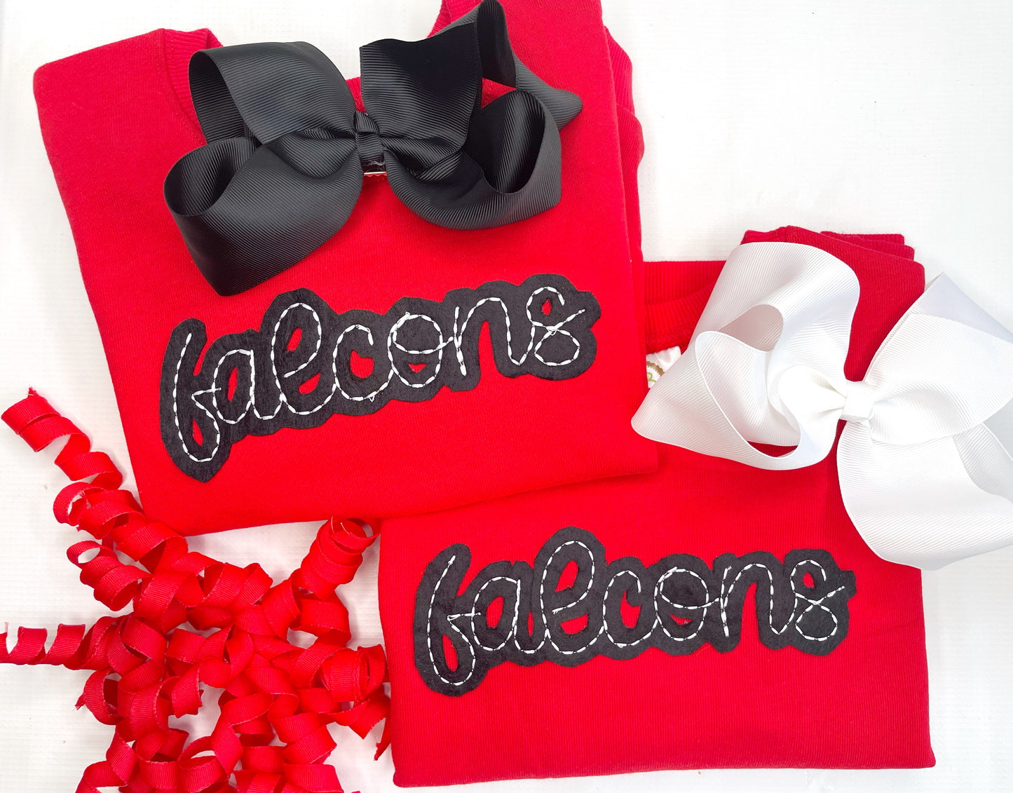 Cursive School Mascots Sweatshirt Done in Felt