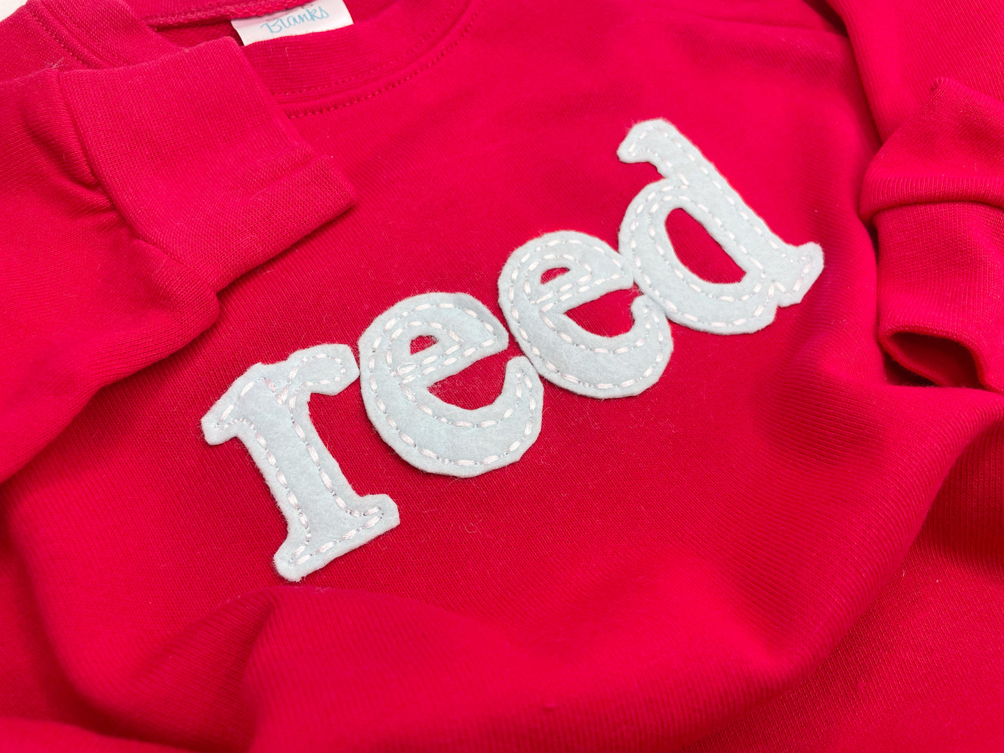 Unisex Version of Felt Vintage Name Sweatshirt IN TIMES FONT