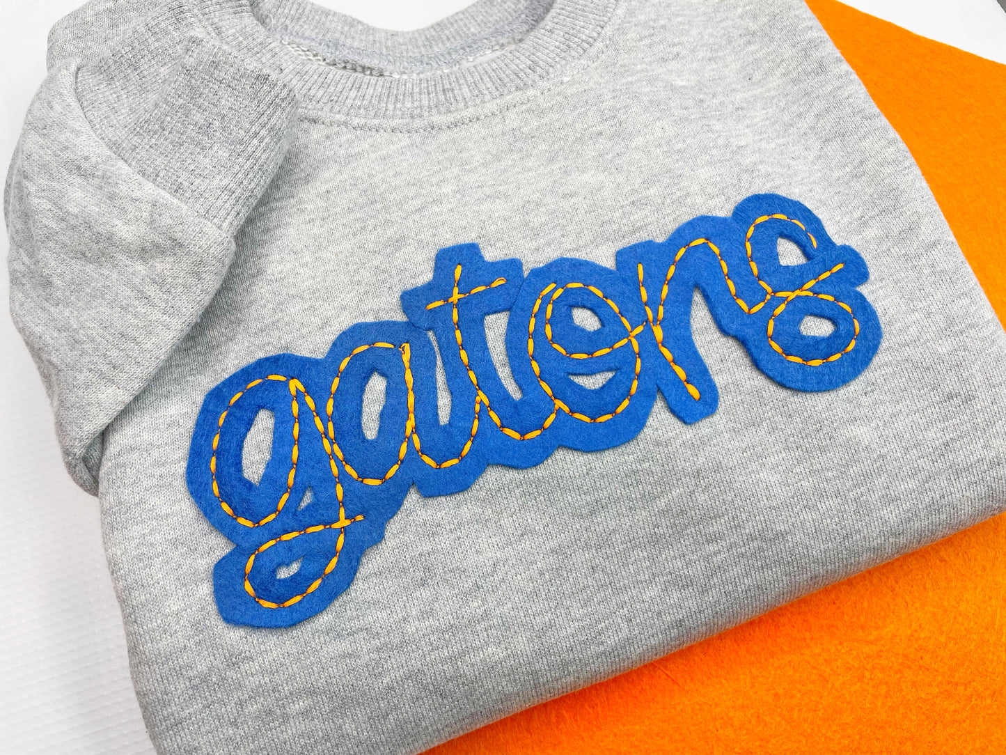 Hand Drawn Felt Vintage Name UNISEX Sweatshirt