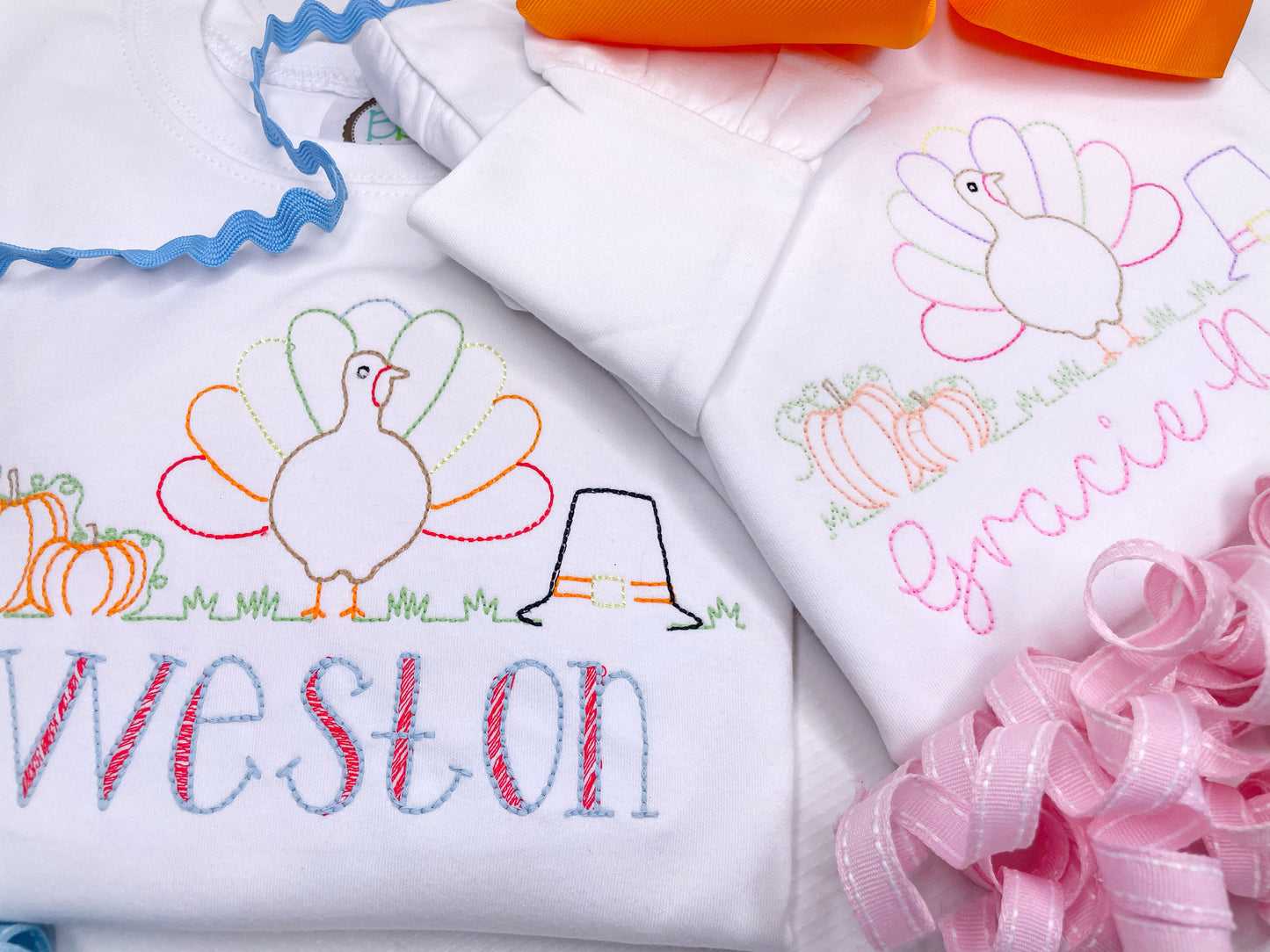 Thanksgiving/Turkey Line Design for Boy's & Girls