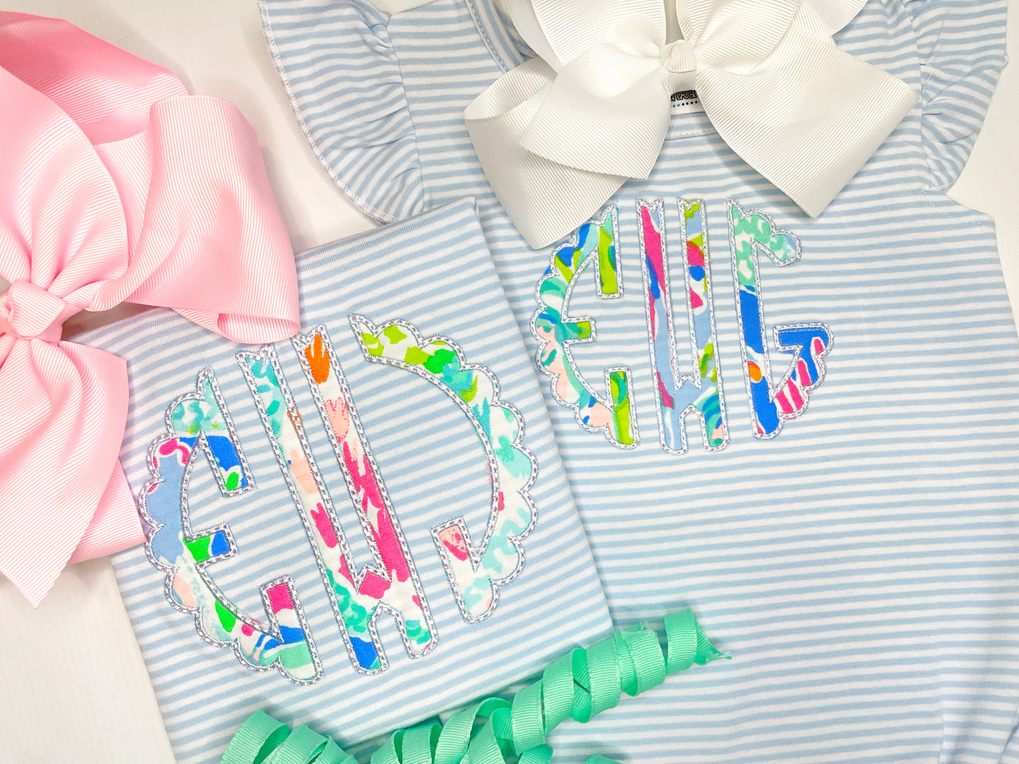 Lilly P Monogram Angel Sleeve Bubbles
