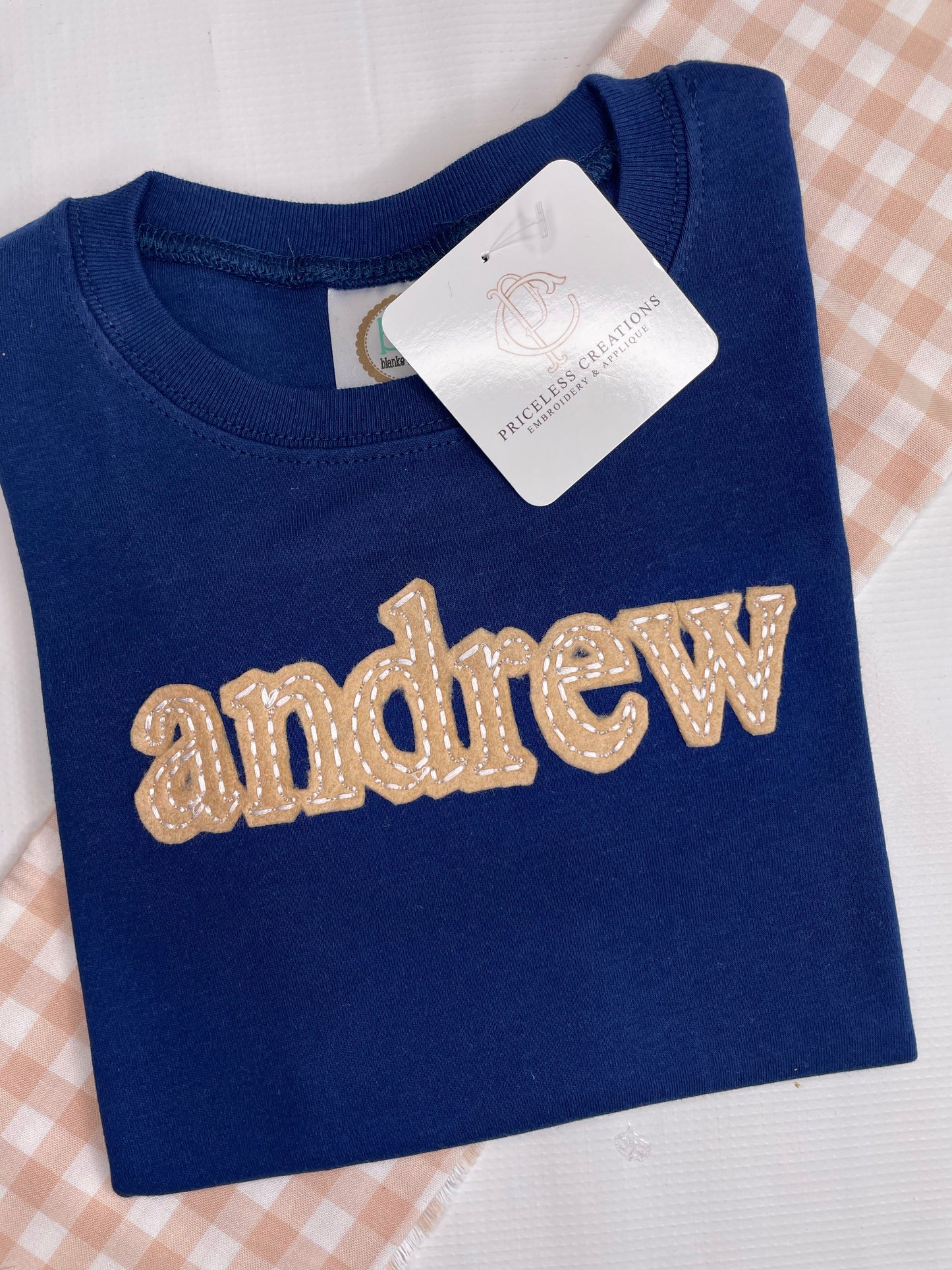 Unisex Felt Name Shirt Option