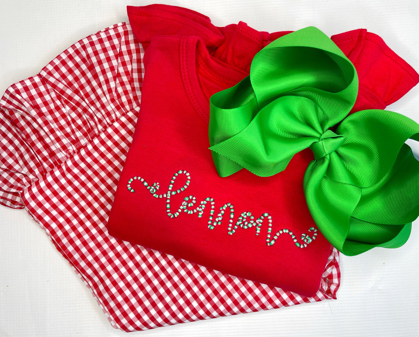 Girls' Ruffle Gingham Pants