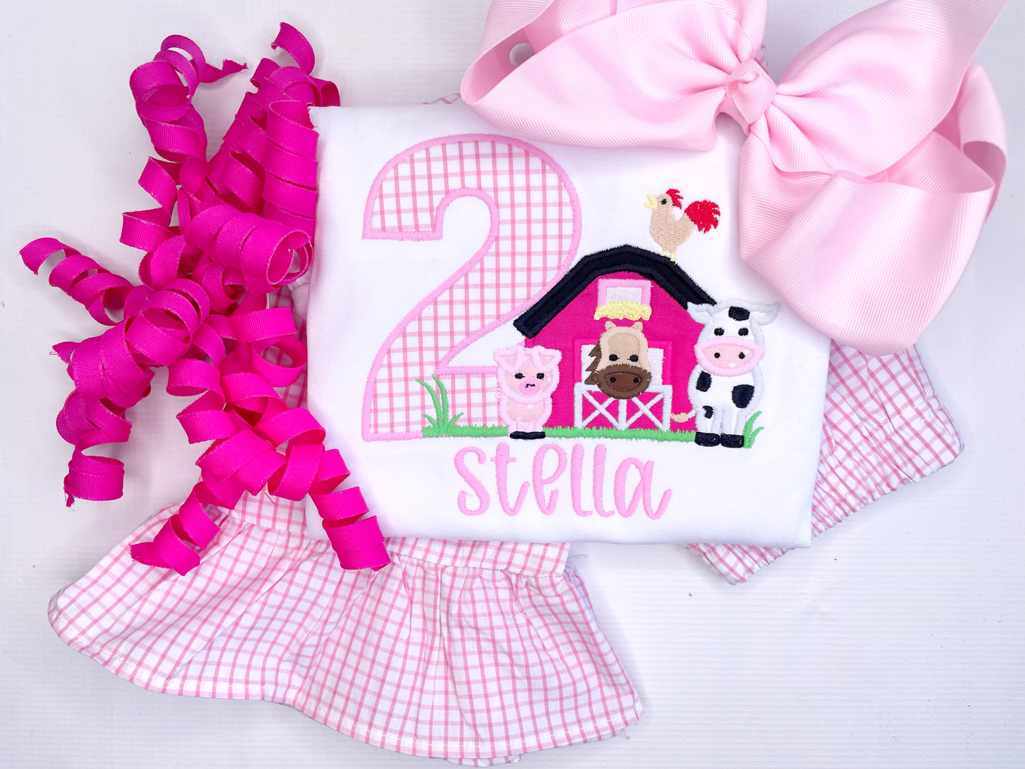 Girly Farm Animals Birthday Design