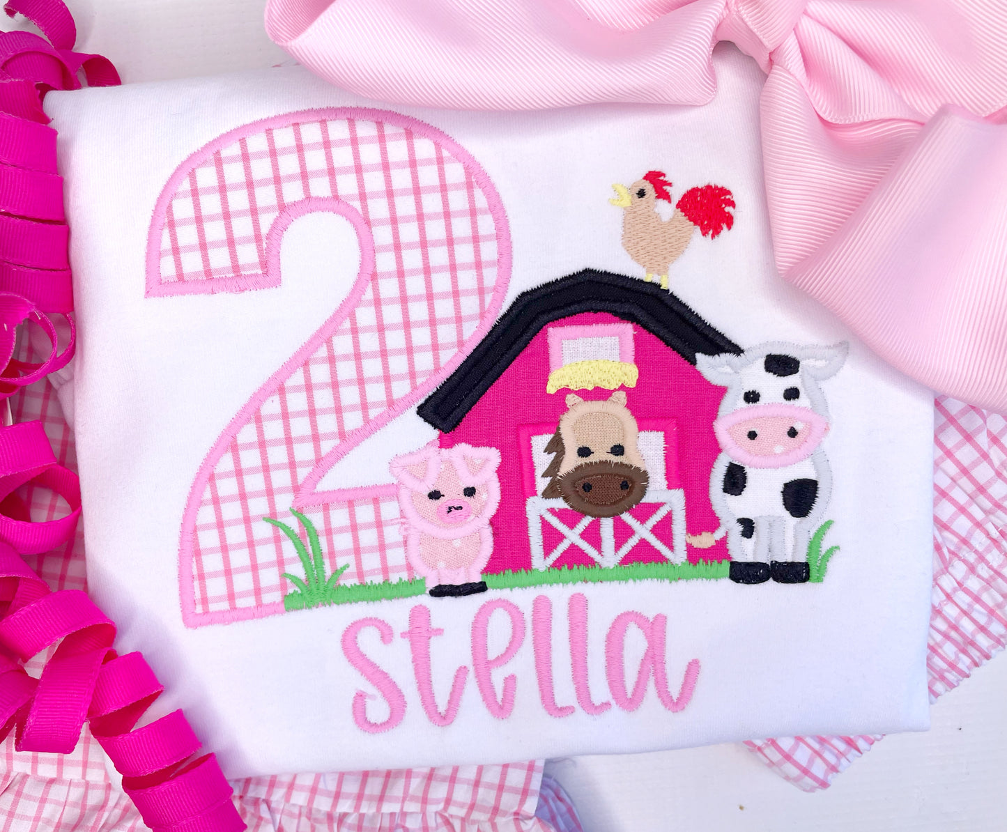 Girly Farm Animals Birthday Design