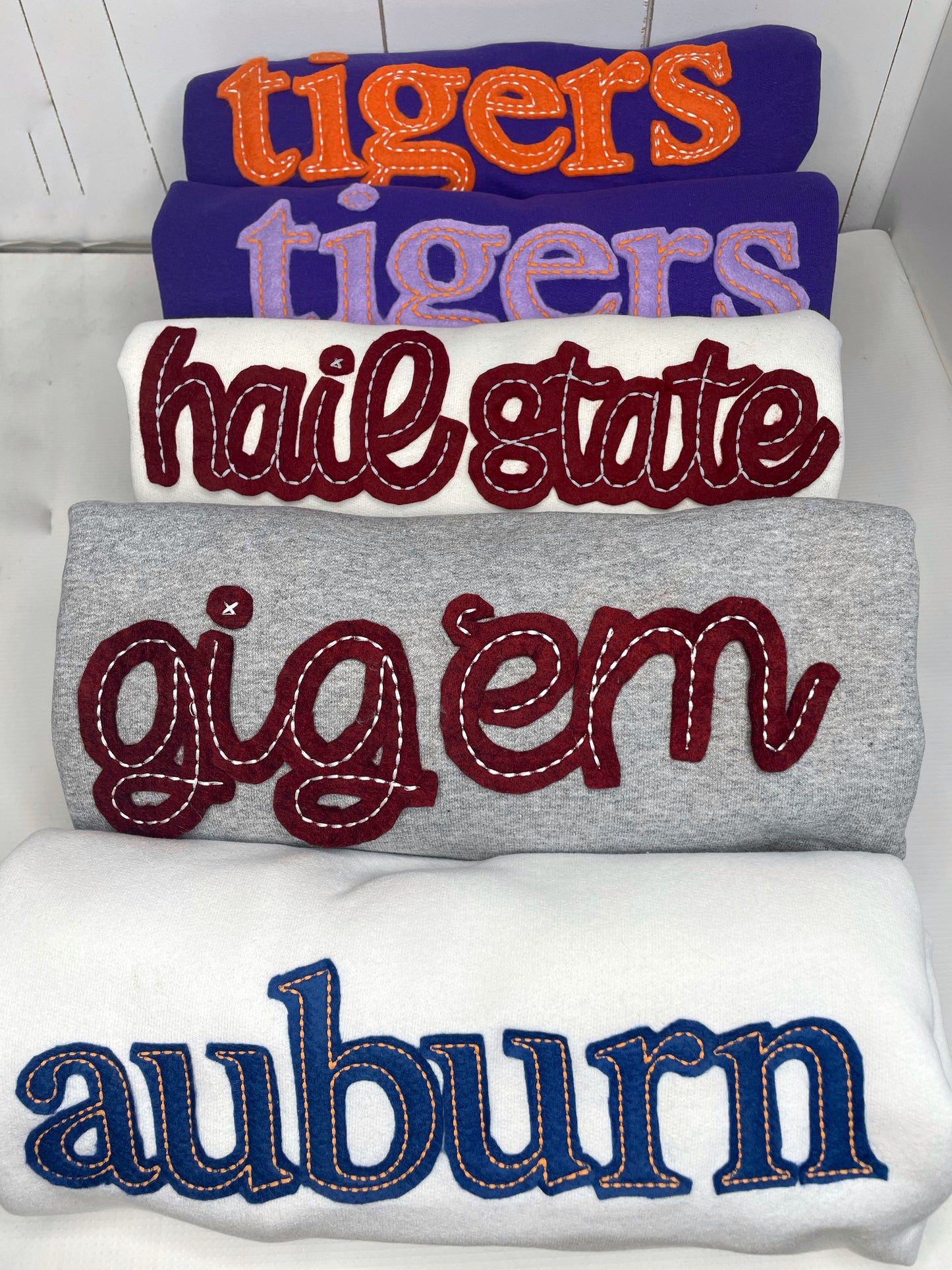 Adult Felt Name Sweatshirts