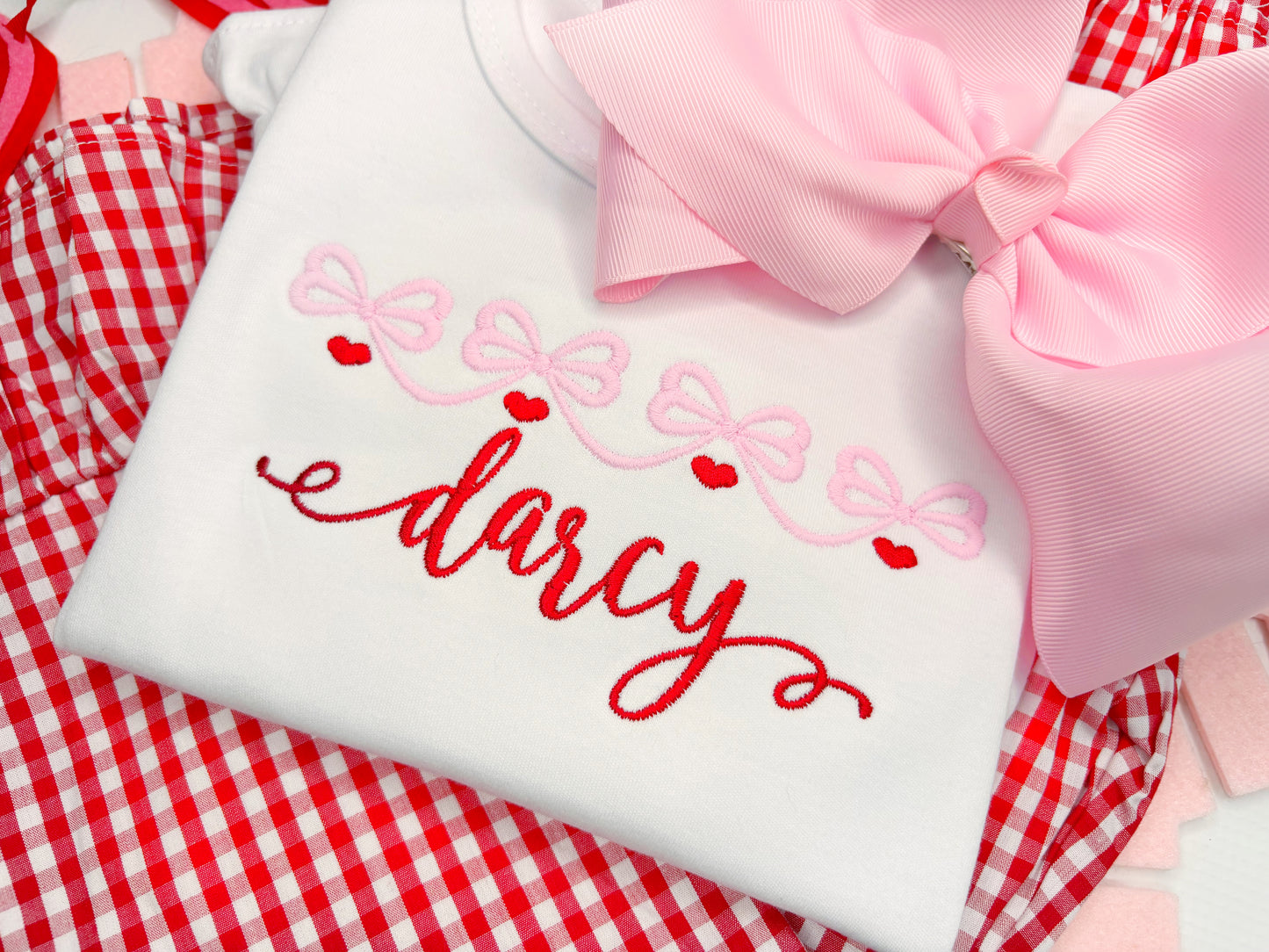 Pink Bow Strand Valentine Design
