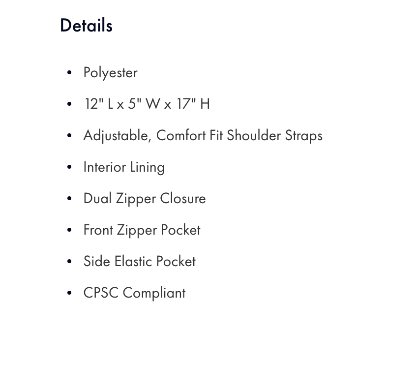 WB Style Full Size Backpacks &Lunch Boxes