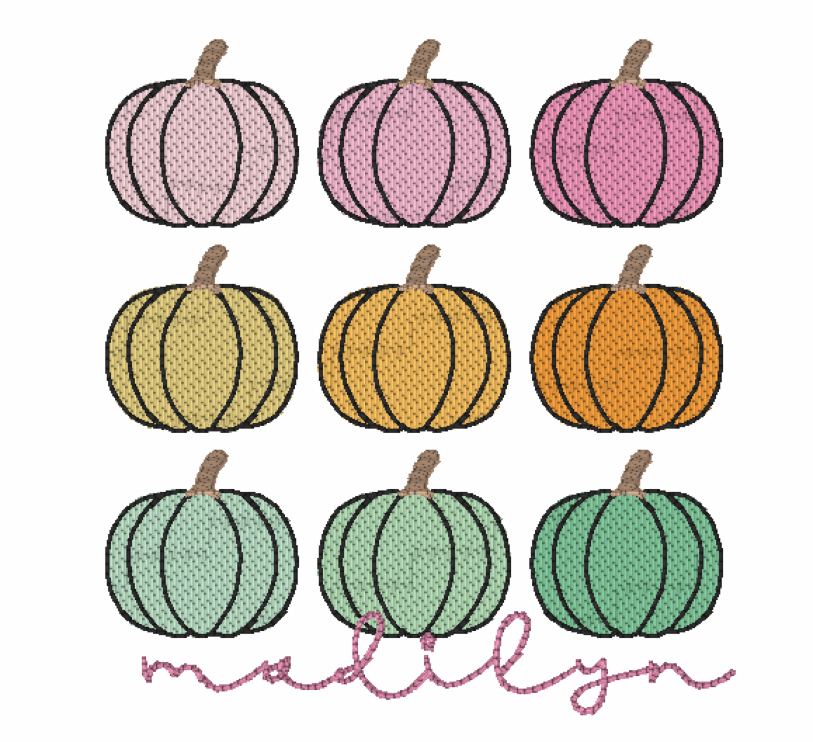 Pumpkin Sketch Design- Boy or Girl