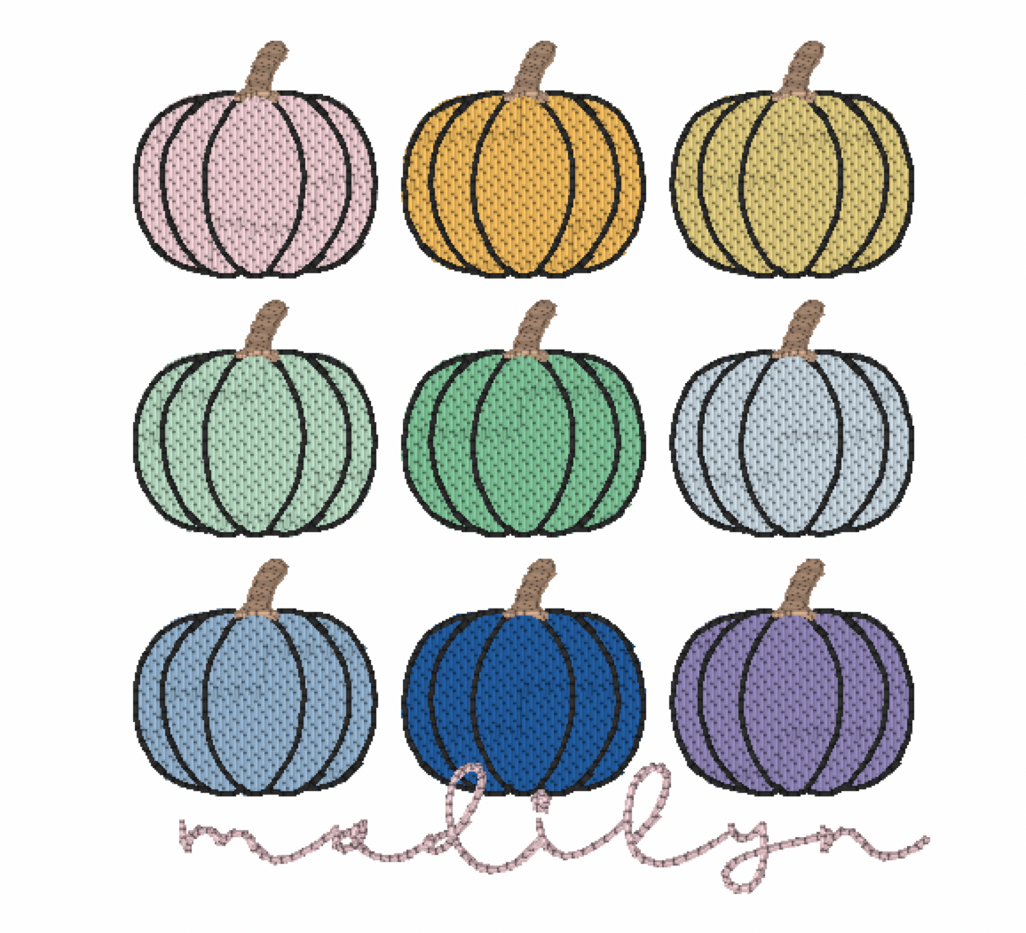 Pumpkin Sketch Design- Boy or Girl