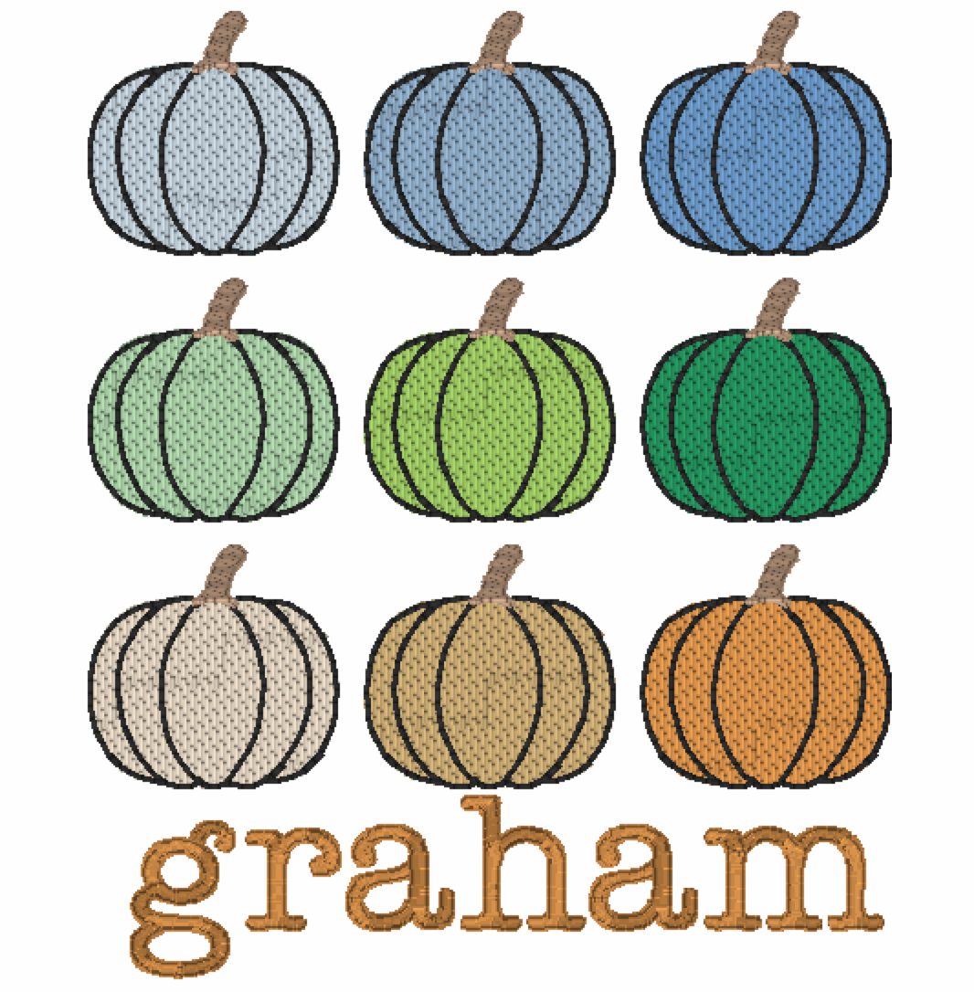 Pumpkin Sketch Design- Boy or Girl