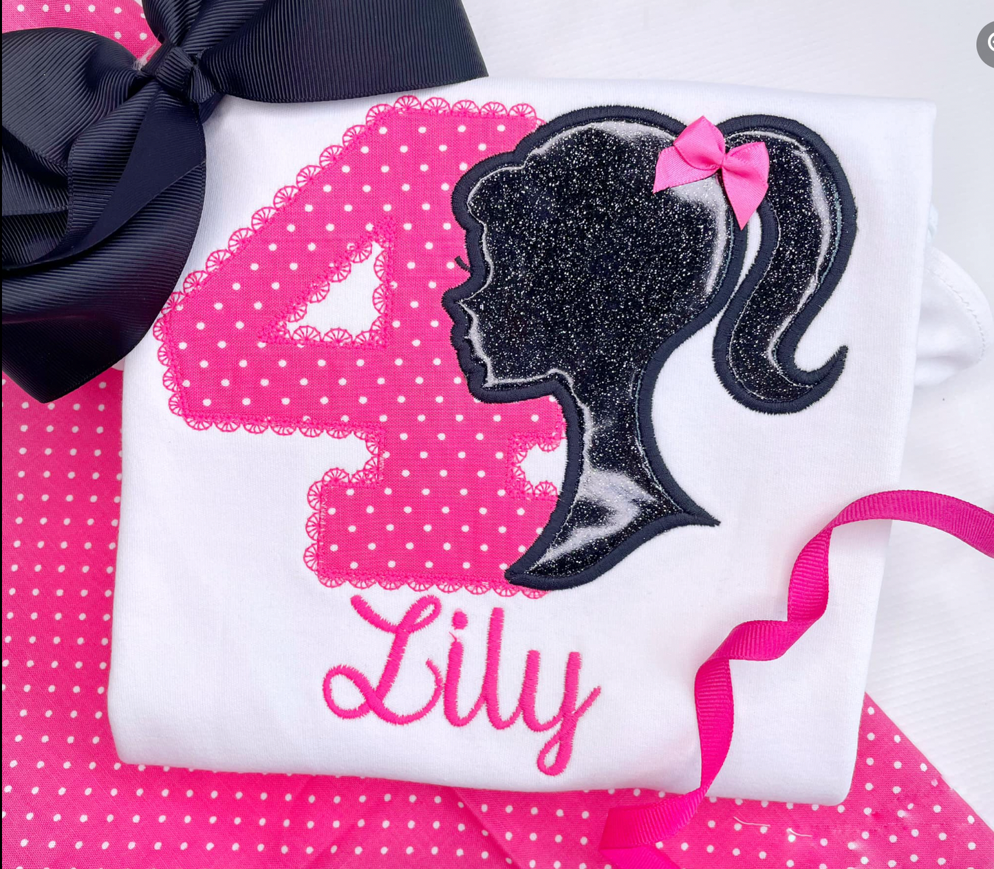 Girl Silhouette Birthday Design
