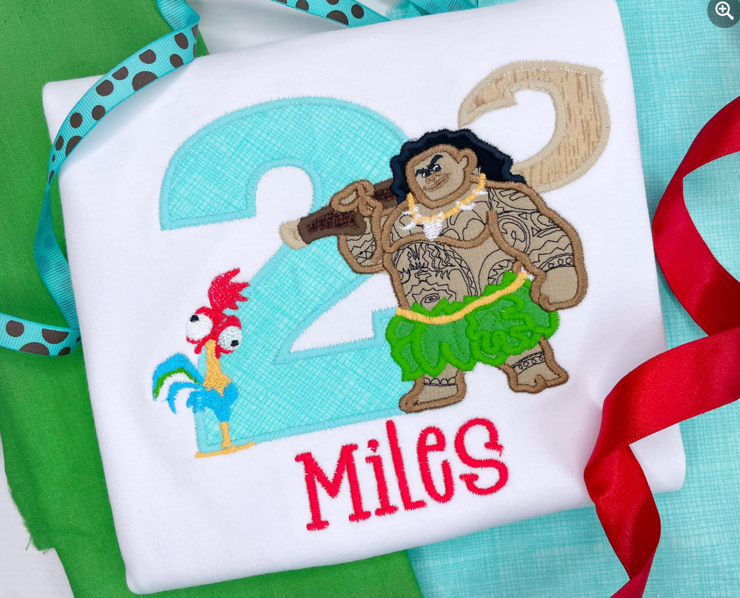 Hawaiian Guy and Rooster Birthday Design