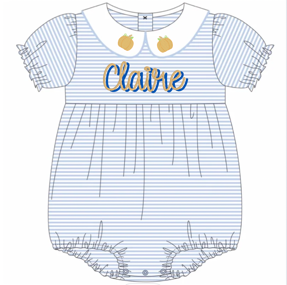 SAMPLE! Collared Bubble with Pumpkins!