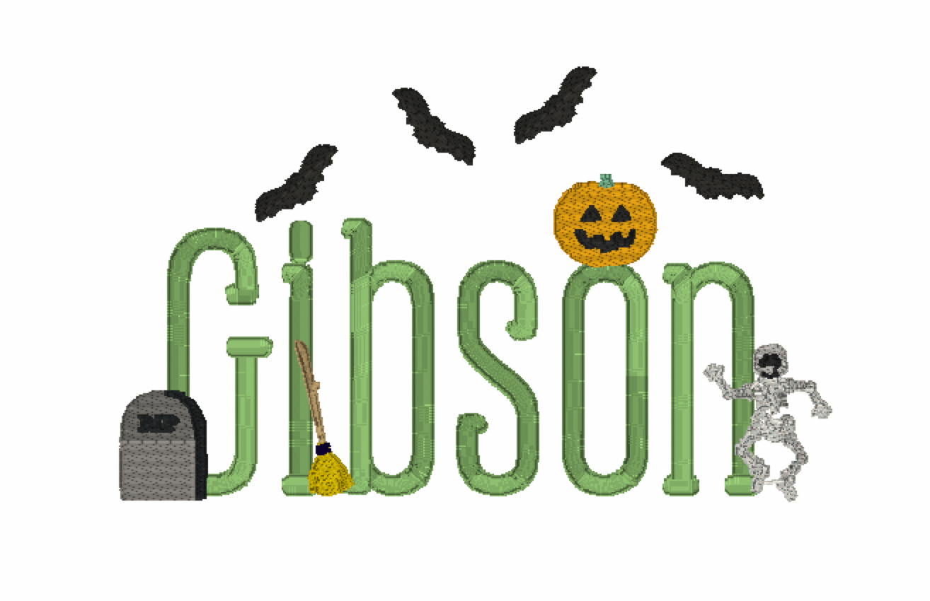 BOYS Halloween Name and Mini Design