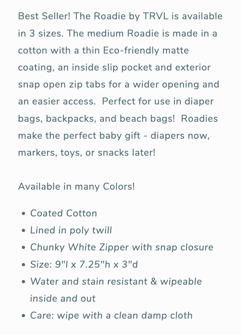 Medium Roadie Bags