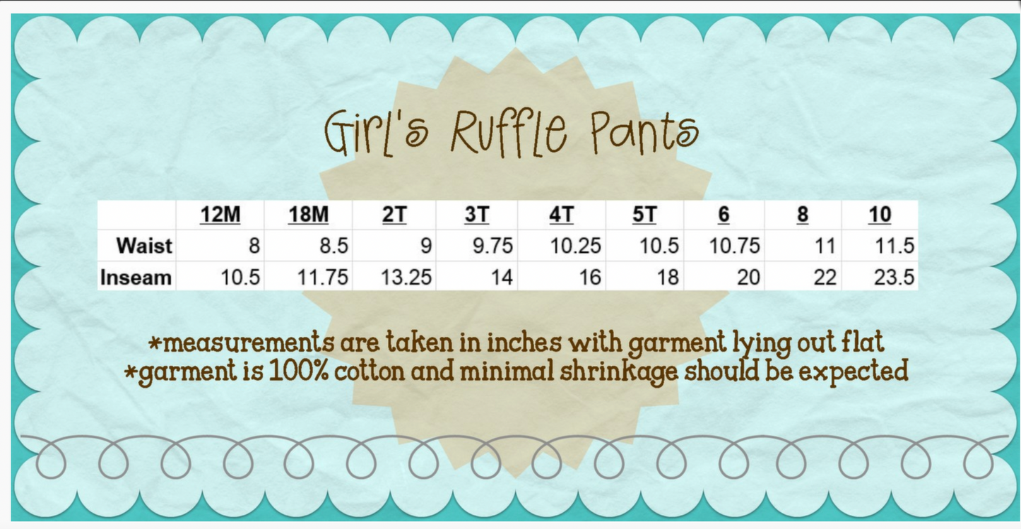Girls' Ruffle Gingham Pants