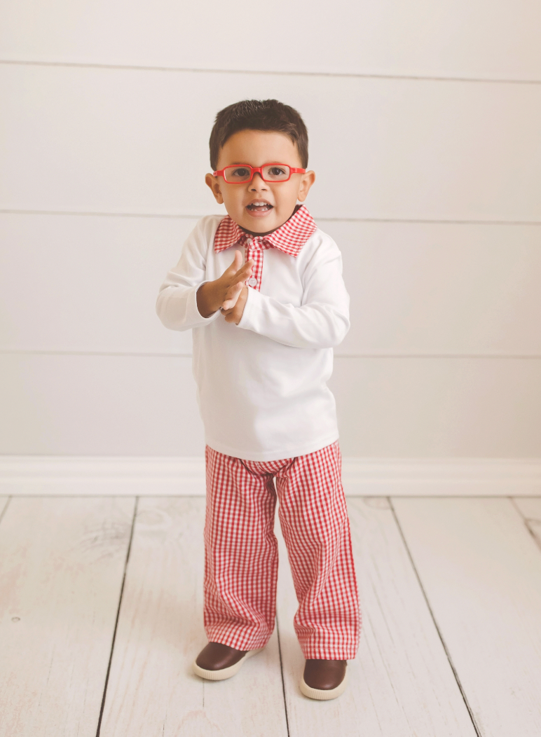 Boys' Long Gingham Pants